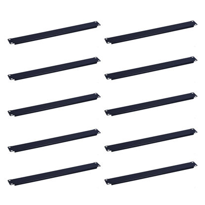 Picture of RackPath 1U Blank Rack Mount Panel Spacer (10 Pack) for 19in Server Rack Enclosure or Network Cabinet