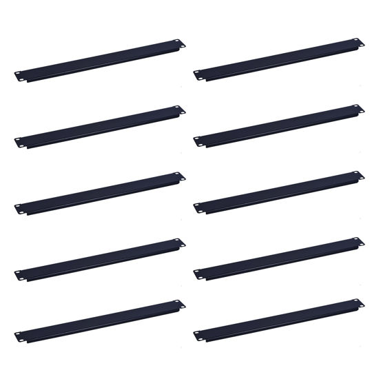 Picture of RackPath 1U Blank Rack Mount Panel Spacer (10 Pack) for 19in Server Rack Enclosure or Network Cabinet