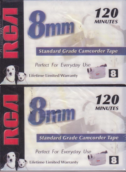 Picture of RCA 8mm Standard Grade Camcorder Tape 120 Minutes 2 Pack P6120PK2 by RCA