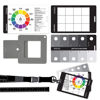 Picture of Artist Viewfinder and Color Checker Passport with Lanyard (Measures up to 31") - Pocket Color Wheel, Gray Scale Value Finder, White Balance Card for Camera Accessories for Photography