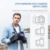 Picture of Camera Rain Cover with Openable Viewing Window & Strap Mountable Design,Waterproof Camera Raincoat Sleeve Protector for Canon Sony Nikon Fujifilm and More Mirrorless Digital Cameras with Lens up to 9"