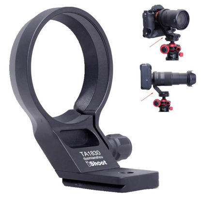 Picture of iShoot Tripod Mount Ring Lens Collar Compatible with Tamron 18-300mm f/3.5-6.3 Di III-A VC VXD B061 (X/E Mount), Lens Support Holder Bracket Bottom is Arca-Swiss Fit Quick Release Plate Dovetail