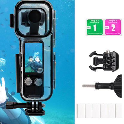 Picture of PCTC 45M (147ft) Waterproof Case for DJI Osmo Pocket 3, Protective Underwater Dive Housing Shell with Helmet Bracket & 1/4 Bracket Accessories