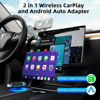 Picture of Android Auto Wireless Adapter and Wireless Carplay Adapter 2024 Upgrade,Plug & Play Apple Carplay Dongle Converts Factory Wired to Wireless CarPlay Adapter for iPhone with USB-A to USB-C/USB-A Cable