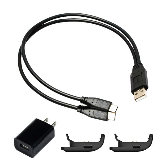 Picture of Garmin Alpha 300 TT25 Charging Bundle, Includes AC Wall Plug, USB to USB-C Splitter and Two TT25 Charging Clips