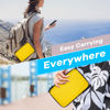 Picture of Bright Yellow Hard Shell Electronic Organizer Carrying Case - Shockproof Large Storage Case for Hard Drive, Phone, Power Bank, Charger, Earbuds - Zipper Pouch Gadget Bag for Business, School, Travel