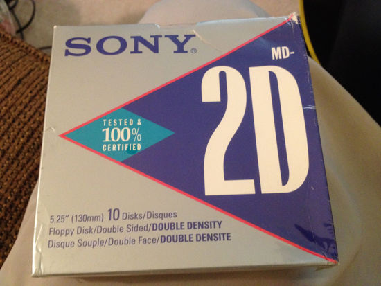 Picture of Sony MD-2DA Double-Sided Double Density 500KB 5.25" Floppy Disks (10-Pack)