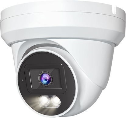 Picture of Marquis 4MP PoE IP Turret Dome Camera with Audio, IP Security Camera Outdoor Rated, Waterproof IP66, 108° Wide Angle 2.8mm Lens NDAA Compliant (Color Night)