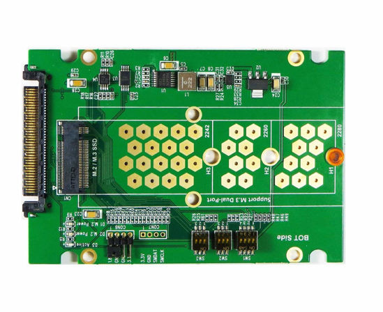 Picture of Micro SATA Cables PCIe Gen 4 16GT/s Gen-Z (SFF-8639) to M.2 NVMe Adapter