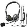 Picture of Earbay USB Headset with Microphone for PC, Computer Headset with Microphone Noise Cancelling for Laptop, 3.5mm Jack On-Ear Wired Headphones with Mic, Volume Control for Call Center/Skype/Zoom/Webinar