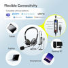 Picture of Earbay USB Headset with Microphone for PC, Computer Headset with Microphone Noise Cancelling for Laptop, 3.5mm Jack On-Ear Wired Headphones with Mic, Volume Control for Call Center/Skype/Zoom/Webinar