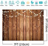 Picture of Alltten 7X5FT Brown Wood Backdrops for Photography Vintage Brown Background Thin Vinyl Material Applicable to Baby Shower Banners Photo Booth Studio Props F1