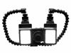 Picture of Runshuangyu Lightweight Flexible Video Arm Dual Hot Shoe Flash Mount Bracket Holder for Canon Nikon Sony Pentax Olympus Panasonic Camera