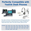 Picture of Wantek Yealink Phone Headset with Quick Disconnect Cord, RJ9 Office Telephone Headsets with Mic Noise Cancelling Compatible with Yealink VoIP Phone T21P T42S T46S T48S T27G T53W T54W Grandstream Snom