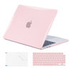 Picture of EooCoo Cute Pink Case Compatible with MacBook Air 13 inch 2024-2022 Release M3 A3113 A2681 M2 Chip, [Full Protection Plastic Hard Shell Case][with Keyboard Skin Cover & Screen Protector ] - Milky Pink