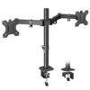 Picture of UPGRAVITY Dual Monitor Mount, Dual Monitor Stand for Two 17"-32" Flat/Curved Computer Screens, Fully Adjustable Dual Monitor Arms Hold up to 17.6lbs, VESA 75*75/100*100mm with C-Clamp / Grommet Base