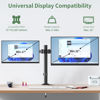 Picture of UPGRAVITY Dual Monitor Mount, Dual Monitor Stand for Two 17"-32" Flat/Curved Computer Screens, Fully Adjustable Dual Monitor Arms Hold up to 17.6lbs, VESA 75*75/100*100mm with C-Clamp / Grommet Base