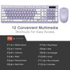 Picture of RECCAZR Wireless Keyboard and Mouse Combo, Full-Sized Wireless Keyboard and Adjustable DPI Mouse, 2.4GHz USB Receiver, Wireless Keyboard and Mouse for PC, Windows, Desktop, Laptop (Purple)