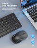 Picture of TECKNET Wireless Keyboard and Mouse Combo, Mini Cordless Computer Keyboard and Mouse Set 2.4GHz, Silent Adjustable 1600 DPI, Quiet Click, Lag-Free for Computer, Laptop, PC, Windows, Mac, Chrome OS