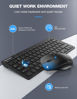 Picture of TECKNET Wireless Keyboard and Mouse Combo, Mini Cordless Computer Keyboard and Mouse Set 2.4GHz, Silent Adjustable 1600 DPI, Quiet Click, Lag-Free for Computer, Laptop, PC, Windows, Mac, Chrome OS