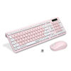 Picture of Wireless Keyboard and Mouse Combo, Reccazr 2.4G Full-Sized Keyboard and Mouse Cordless, 3 DPI Adjustable Mouse, Dual-System Keyboard for Computer/Laptop/Windows/Mac (Pink & White)