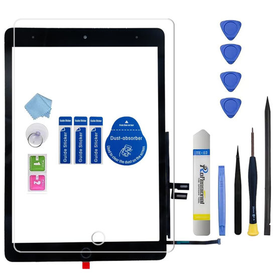 Picture of Ghothzuto for iPad 9th Gen (2021) 10.2" Touch Screen Digitizer Assembly Replacement ，for A2602 A2603 A2604 A2605，with Home Button, Camera Bracket,Pre-Installed Adhesive,Repair Kit