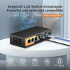 Picture of keepLiNK 6-Port 2.5G Switch Unmanaged, 4 x 2.5GBASE-T Ports & 2 x 10GBASE-T SFP Slots, 60Gbps Switching Capacity, Plug & Play/Wall Mountable/Fanless Metal, Compatible with 1000Mbps Devices