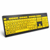 Picture of BOOGIIO Large Print Computer Keyboard, Wired USB High Contrast Keyboard with Oversized Print Letters for Visually Impaired Low Vision Individuals (Yellow+Black)