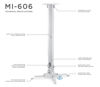 Picture of Mount-IT! Projector Ceiling Mount [30 lbs Capacity] Universal Bracket | 360 Full Motion with Tilt and Swivel Rotate | Adjustable Pole Height from 21-34.5 Inches, Extendable Arms (White | Long)