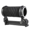 Picture of Macro Bellow, Aluminium Alloy Macro Camera Extension Bellows Straight Grain and Gear Focusing Rail Track, Macro Close Up Bellows Camera Extension Mount Tripod Adapter for Nex