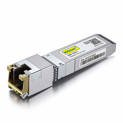 Picture of SFP+ to RJ-45 10GBase-T Transceiver, 10Gbe Copper SFP+ to Ethernet Module for Ubiquiti UniFi UF-RJ45-10G, TP-Link TL-SM5310-T, Netgear and More, RJ-45 SFP+ CAT.6a, up to 30-Meter