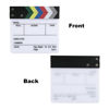 Picture of Cosmos 2 Pack Movie Directors Clapboards Film Clapboard Acrylic Clapper Board Film Slate Action Scene Cut Clapper for Photography Studio Video Cut and Movie Party Decorations (Acrylic-White)