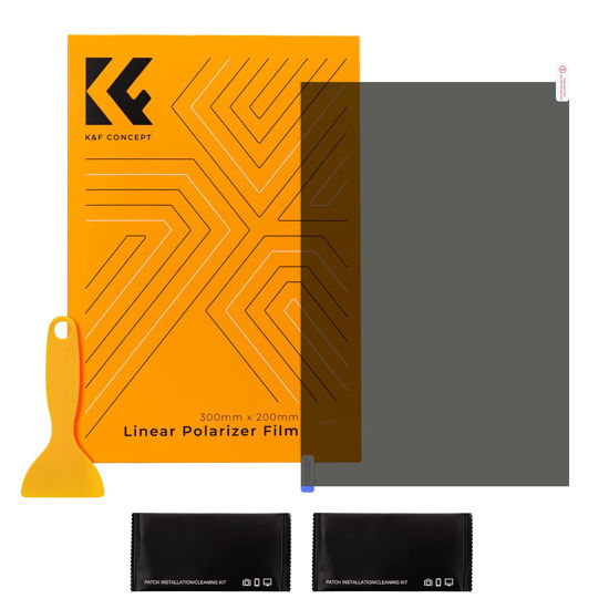 Picture of K&F Concept Linear Polarizing Film A4 Polarized Film Sheets Optical 20x30cm for Screen Educational Physics