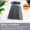 Picture of X9 Multimedia USB Wireless Keyboard - Comfortable and Quiet Typing - Full-Size Ergonomic Computer Keyboard Wireless with Wrist Rest - Cordless Keyboard for Laptop Desktop PC and Chrome