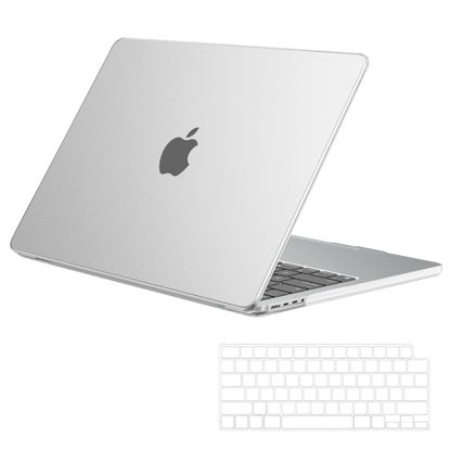 Picture of EooCoo Case Compatible with MacBook Pro 14 inch 2024 2023 2022 2021 M3 M2 M1 A2918 A2992 A2779 A2442 Pro Max Chip, Hard Shell Cases with Keyboard Cover - Frost Clear