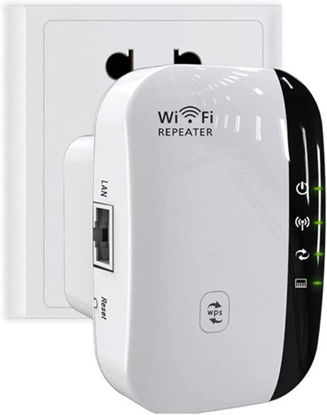 Picture of WiFi Extender, WiFi Extenders Signal Booster for Home, WiFi Repeater with Ethernet Port,Covers Up to 1500 Square Feet, 1-Tap Setup Access Point