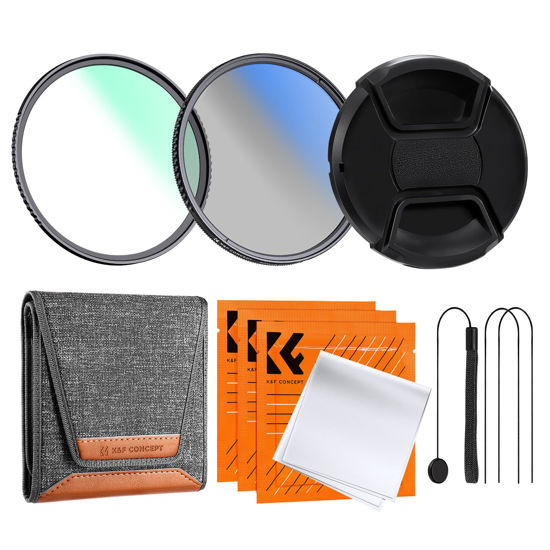 Picture of K&F Concept 82mm UV CPL Lens Cap Filters Kit -18 Multi-Coated MCUV Lens Protection Filter+ Circular Polarizer+Lens Cover+Cleaning Cloths Kit for Camera Lens (K Series)