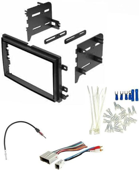 Picture of Double DIN Car Stereo Radio Kit, Wire Harness, Antenna Adapter, and Install Parts -Made for Ford: 2007-2010 Edge, 2005-2007 Focus, 2006-2009 Fusion, 2005-2007 Mustang, 2008-2009 Taurus