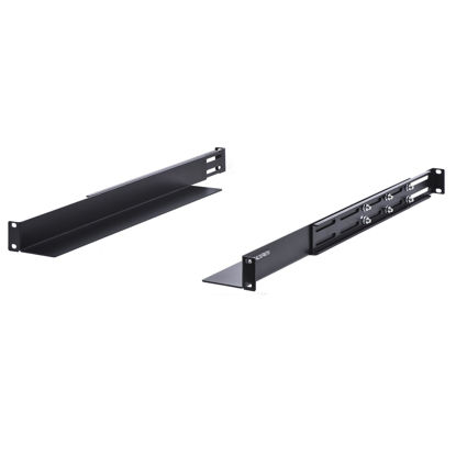 Picture of RackPath 1U 4-Post Server Rack Rail, 20.2-32 Inch Adjustable Depth - 110lbs Capacity