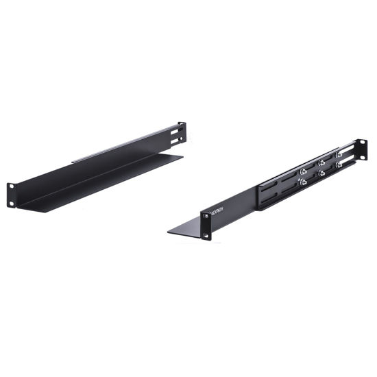 Picture of RackPath 1U 4-Post Server Rack Rail, 20.2-32 Inch Adjustable Depth - 110lbs Capacity