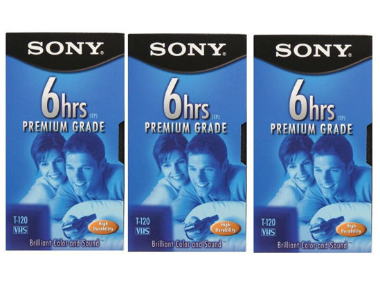 Picture of SONY 3T120VR 6hrs. EP T-120 VHS Tapes (3-Pack)