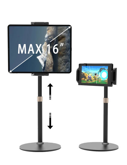 Picture of MAGIPEA Tablet Stand and Holder, Adjustable Bendable Holder for Desk, Stable, Compatible with Ipad Pro 12.9, 11, 10.2, Mini, Kindle, Switch, Nexus, Tab, Portable Screen and Most 4.7-16" Devices