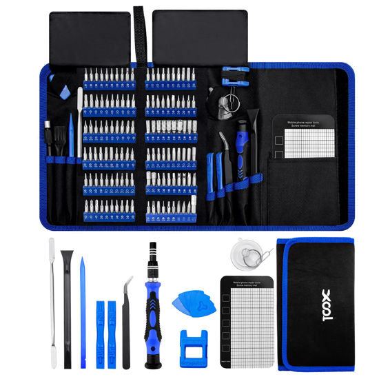 Picture of XOOL 140 in 1 Precision Screwdriver Set, Professional Computer Laptop Repair Tool Kit, Electronics Repair Tool with 120 Magnetic Bits, Compatible for Macbook, iPhone, Game Console, Tablet