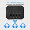 Picture of Bluetooth Transmitter Receiver, 1 in 3 Out Bluetooth 4.0 Adapter for Audio, Wired Bluetooth Stereo Sharing Device