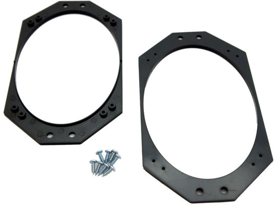 Picture of Compatible with Jeep Wrangler 1997-2006 Factory to Aftermarket 4x6 Speakers Adapter Kit