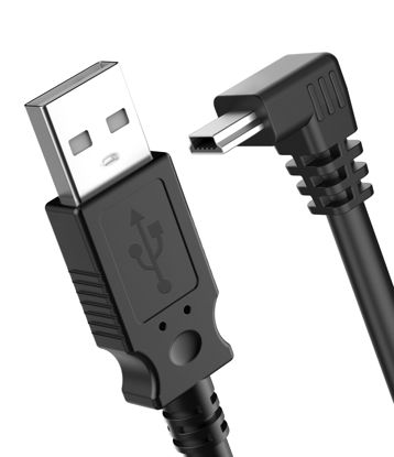 Picture of Pixelman Charging Cable for Garmin GPS,(Mini USB 9.8Ft) Shielding 90 Degree Charger Cable Specifically Designed for Garmin GPS Replacement Power Cord Car Charger for Garmin Nuvi,Zumo XT,Drivesmart 65