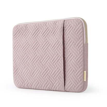 Picture of BAGSMART Laptop Sleeve Bag Compatible with MacBook Air/Pro, 13-13.3 inch Notebook, Compatible with MacBook Pro 14 Inch, MacBook Air M2 Sleeve 13 Inch, Repellent Protective Case with Pocket, Pink