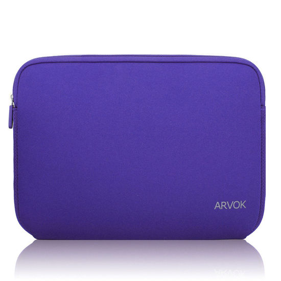 Picture of Arvok 11 11.6 12 Inch Laptop Sleeve Multi-Color & Size Choices Case/Water-Resistant Neoprene Notebook Computer Pocket Tablet Briefcase Carrying Bag/Pouch Skin Cover for HP/Dell/Lenovo/Asus/Acer Purple