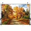 Picture of SJOLOON Fall Photography Backdrop Autumn Backdrop Fallen Leaves Real Natural Landscape Photography Background for Party Decoration Banner Baby Shower Studio Props 11631 (7x5FT)