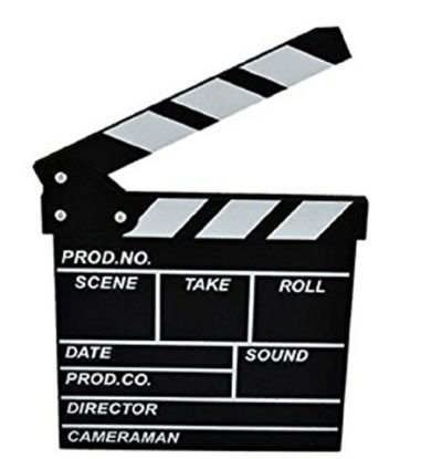 Picture of Marery wooden Clapboard Director Film Movie Cut Action Scene Slateboard Clapper Board Slate Black